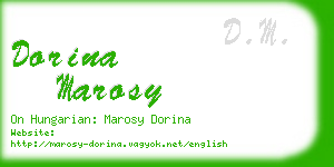 dorina marosy business card